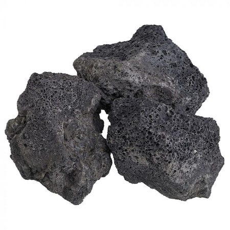 American Fire Glass Extra Large Black Lava Rock, 3 in - 6 in Stones, 10 lb Bag LAVA-XXL-10